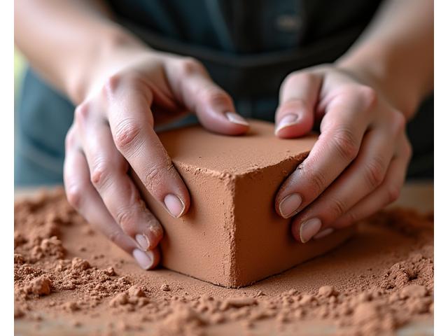 Produktion von Lehmziegeln und Lehmputz